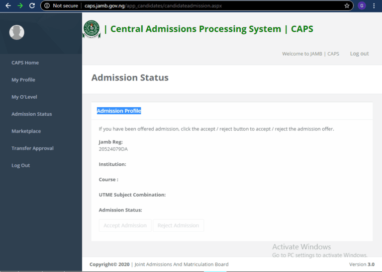 Solutions To JAMB CAPS Showing Blank & 2023/2024 » DrugSavant