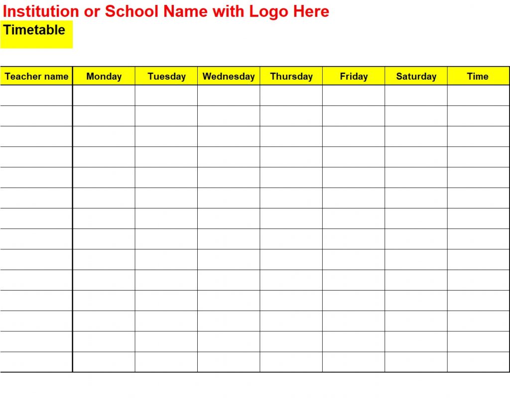 Create a study timetable