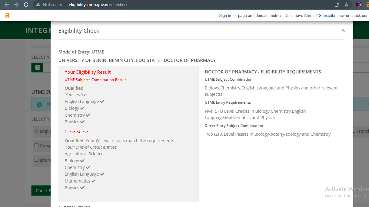 JAMB IBASS Eligibility Checker Brochure & Syllabus 24/2025 » DrugSavant