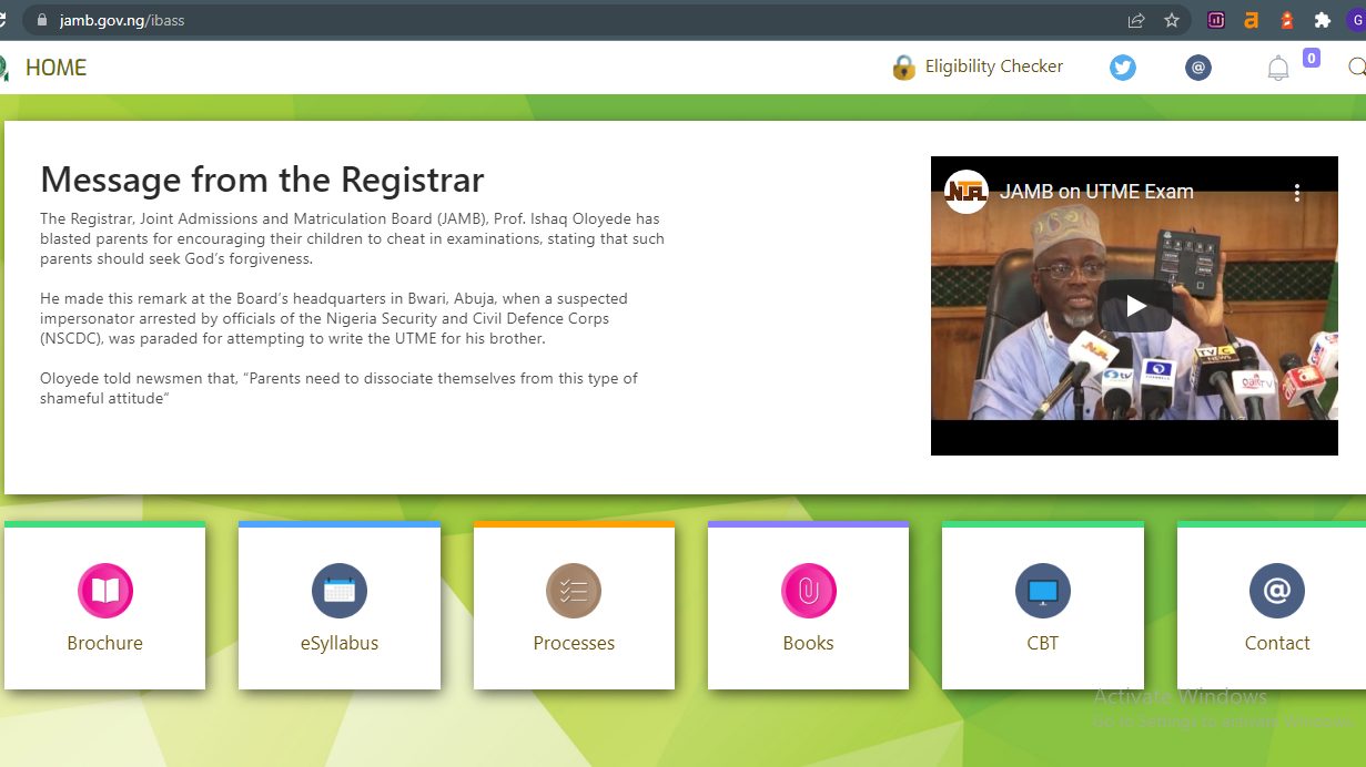 Jamb IBASS Eligibility Checker Brochure & Syllabus 2023/2024 » DrugSavant