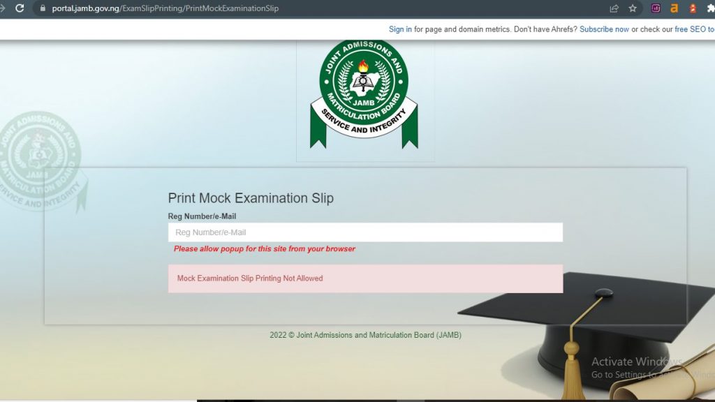 Jamb Mock Exam Reprint Portal