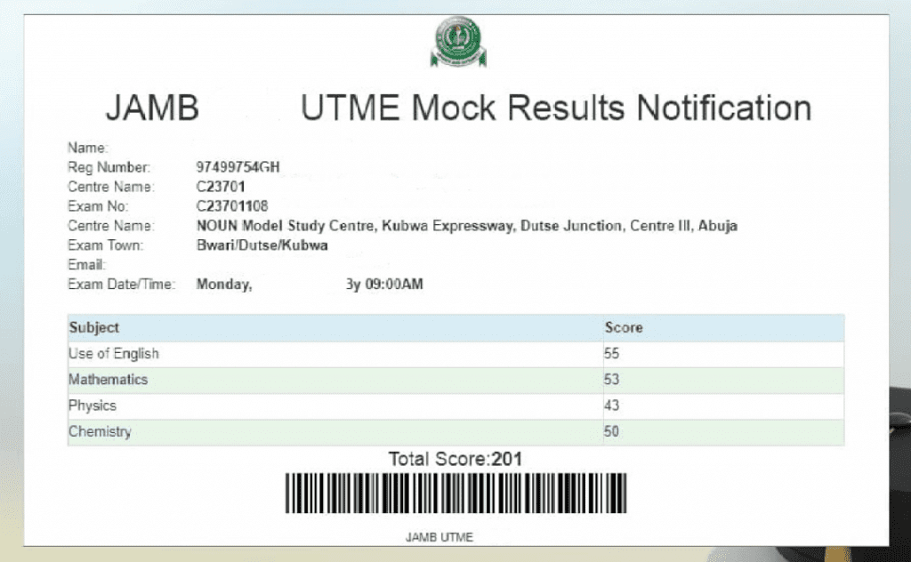 Jamb Mock Result