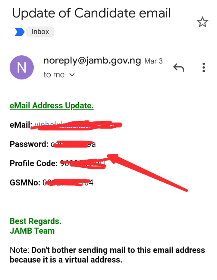 How To Link Email Address To JAMB Profile 2023 & Closing Date Jamb Profile Password Fter Linking Email