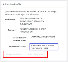 Jamb admission in progress