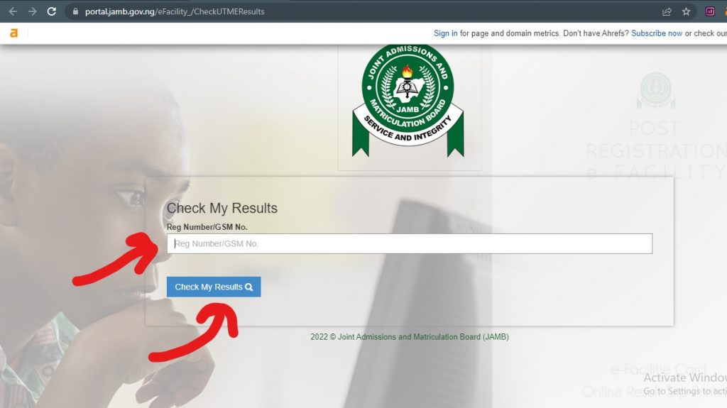 Jamb Result Checker Page