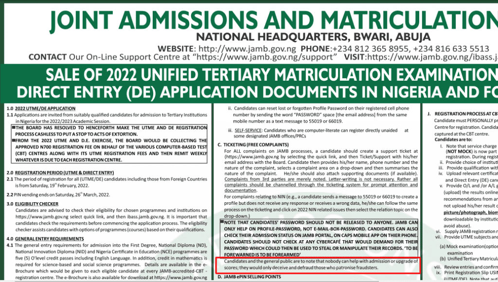 Jamb result upgrade scam alert