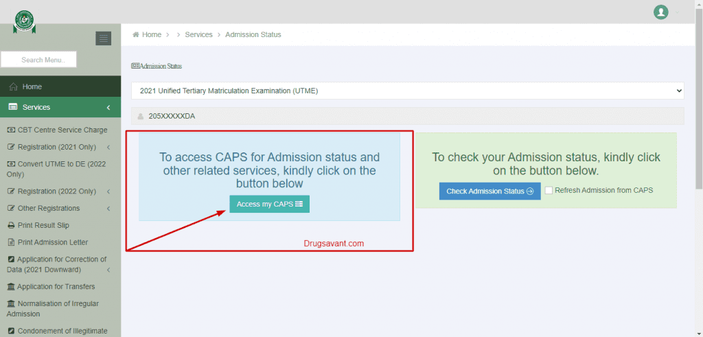 Access Jamb Caps through Jamb profile