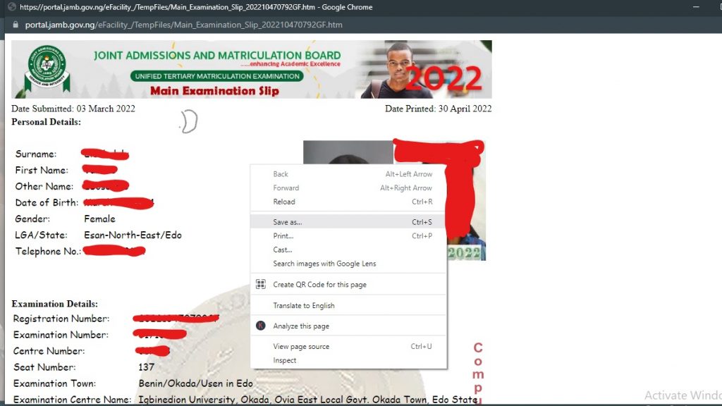 How To Reprint JAMB Slip 2024 To Check Center & Date » DrugSavant