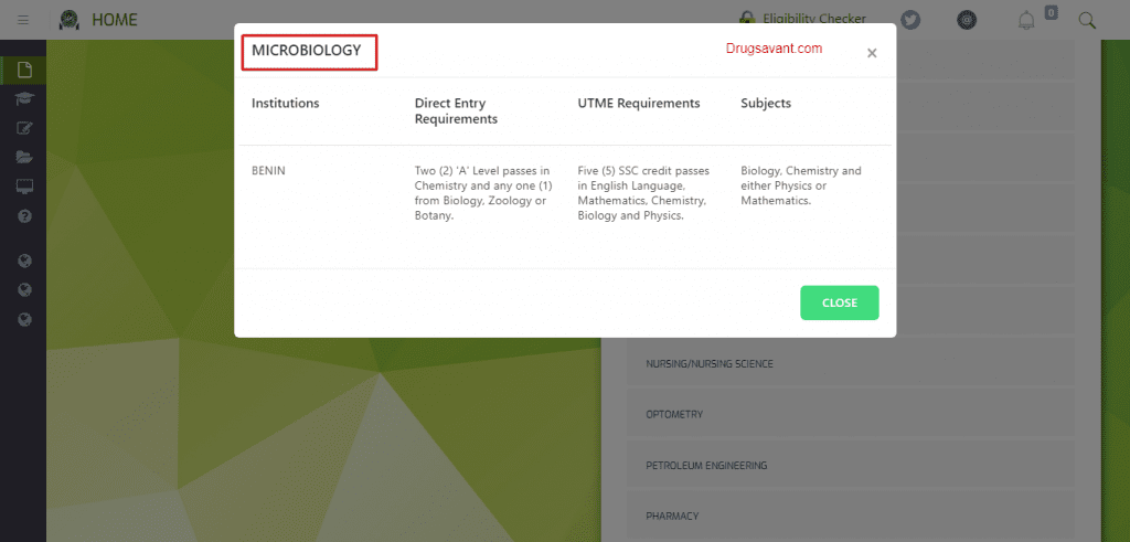 Jamb subject Combination for Microbiology