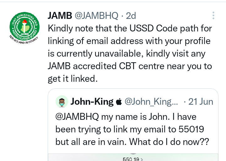 How To Link Email Address To JAMB Profile 2023 & Closing Date Linking email address at accredited jamb center
