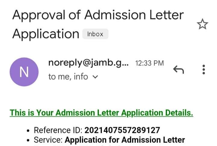 Checking Jamb Regularization Status Via Email