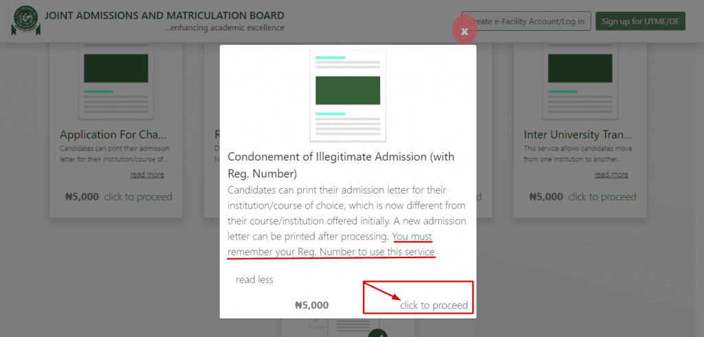 Jamb Regularization (Condolement of Illegal Admission) For Student With Jamb Reg Num