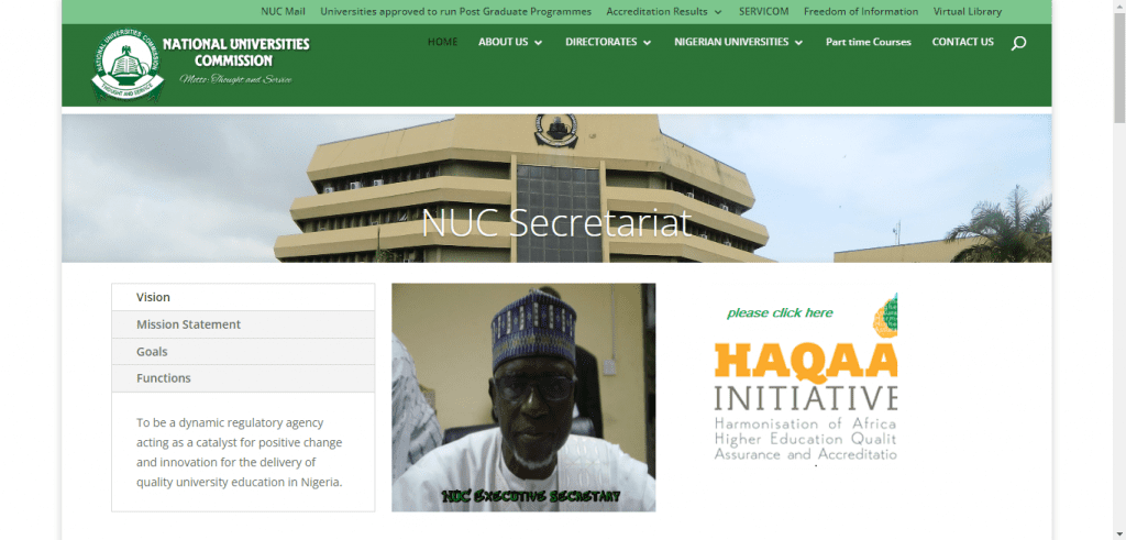 NUC Approved Federal Universities in Nigeria