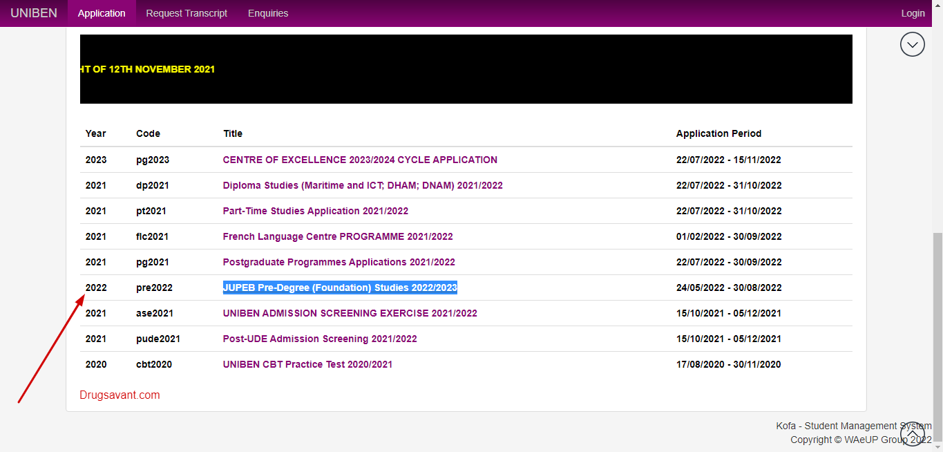 UNIBEN JUPEB Pre-Degree Form 2022/2023 (All You Need to Know) Uniben Appliation portal