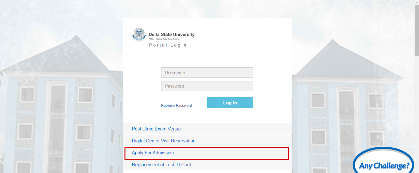 DELSU student's Portal