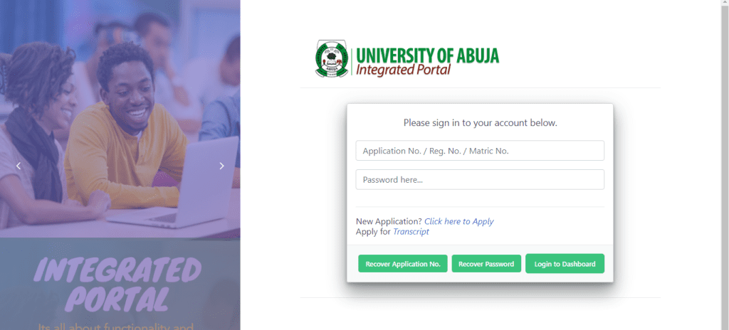 UNIABUJA Post UTME Online portal