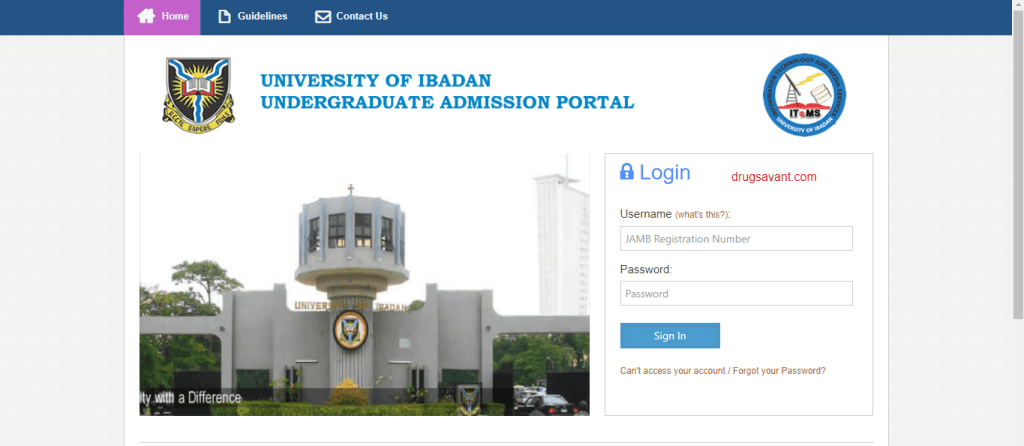 University of Ibadan Post UTME Portal